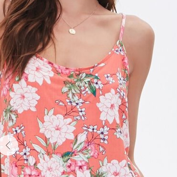 🌸3/30$🌸Coral maxi floral spaghetti strap dress - Picture 4 of 5